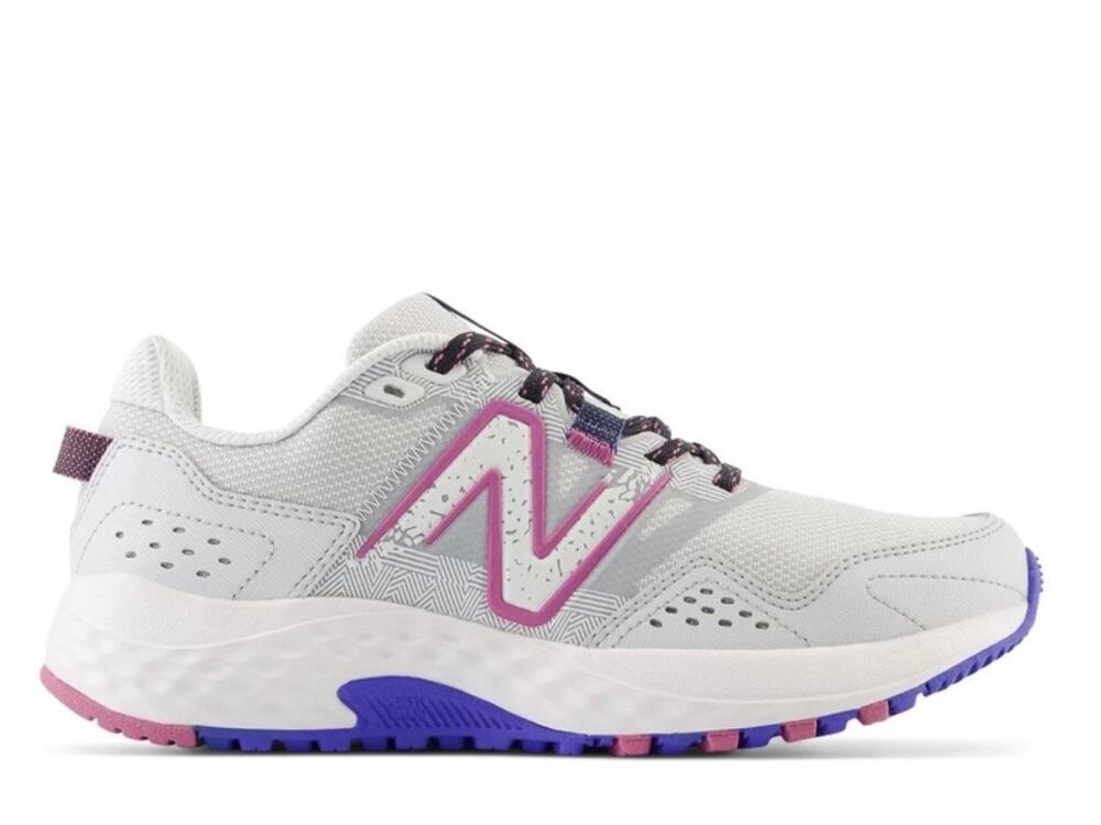 New Balance Women's 410V8 Trail Running Shoe Sneakers Gray Blue Pink 11 Wide